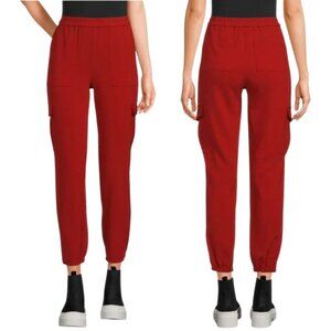 Theory Northsound Cargo Joggers Pants Women's 2 Red Oak Trousers Career Chic NWT